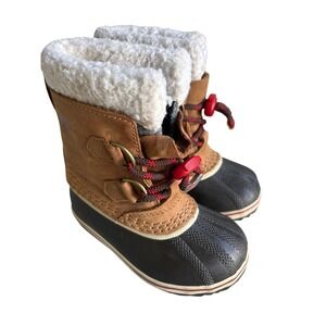 Sorel Yoot Pac Nylon Toddler Waterproof Boot Rubber Suede Size 9